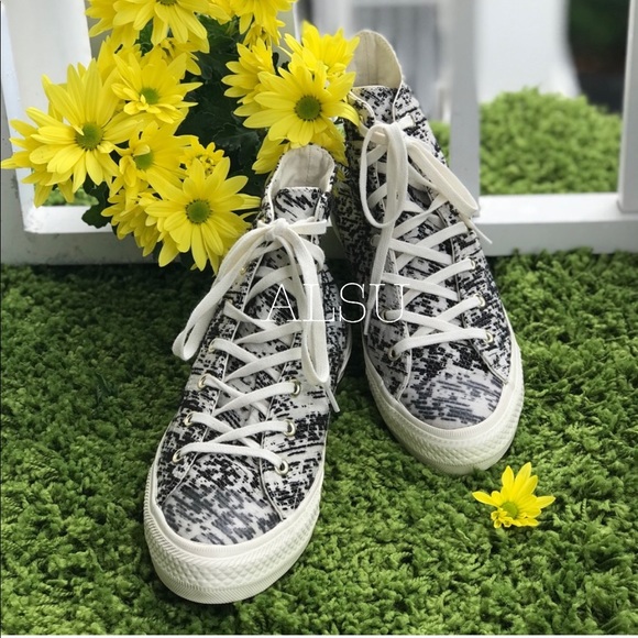 NWT Converse💥Gemma HI Egret Black/White W AUTHENT - Picture 4 of 7